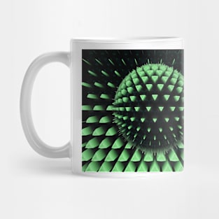 bright green pattern and geometric 3D exploding design Mug